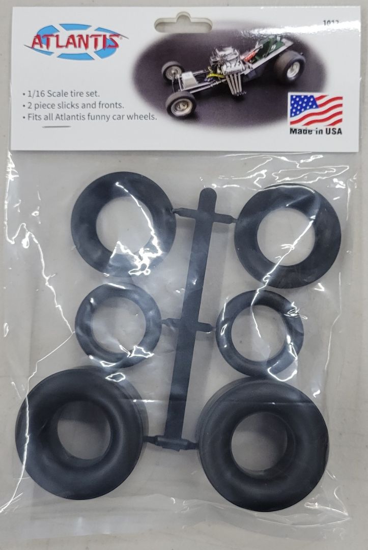 Atlantis Funny Car Tire set bagged with punched header card