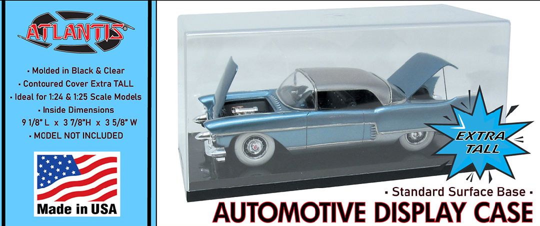 Atlantis Auto Display Case 1/24 1/25 Tall Standard Base - Click Image to Close