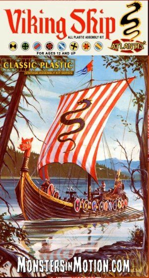 Atlantis 1/60 Viking Ship with Oarsmen and Crew - Click Image to Close