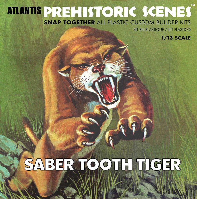 Atlantis 1/13 Prehistoric Scenes Saber Tooth Tiger - Click Image to Close