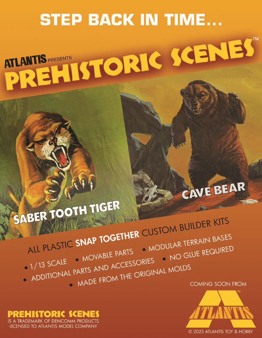 Atlantis 1/13 Prehistoric Scenes Saber Tooth Tiger - Click Image to Close