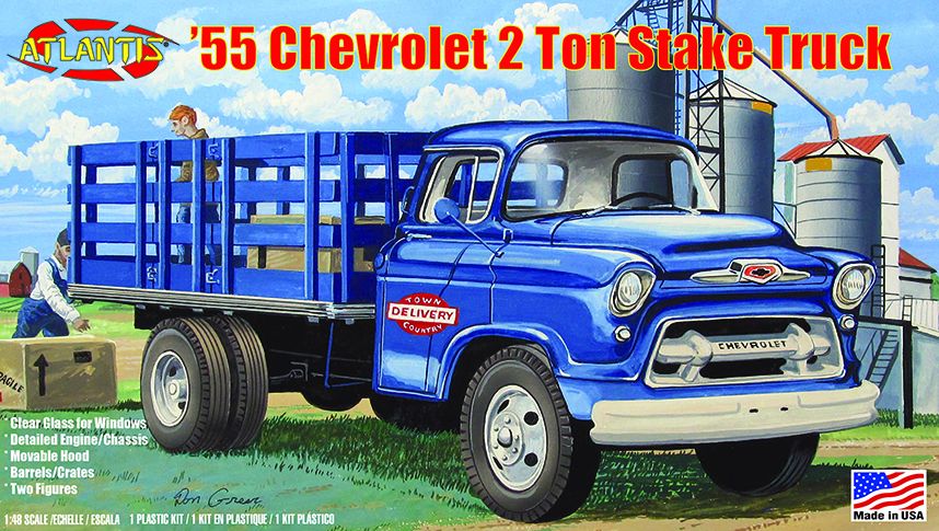 Atlantis 1955 Chevy Stake Truck - Click Image to Close