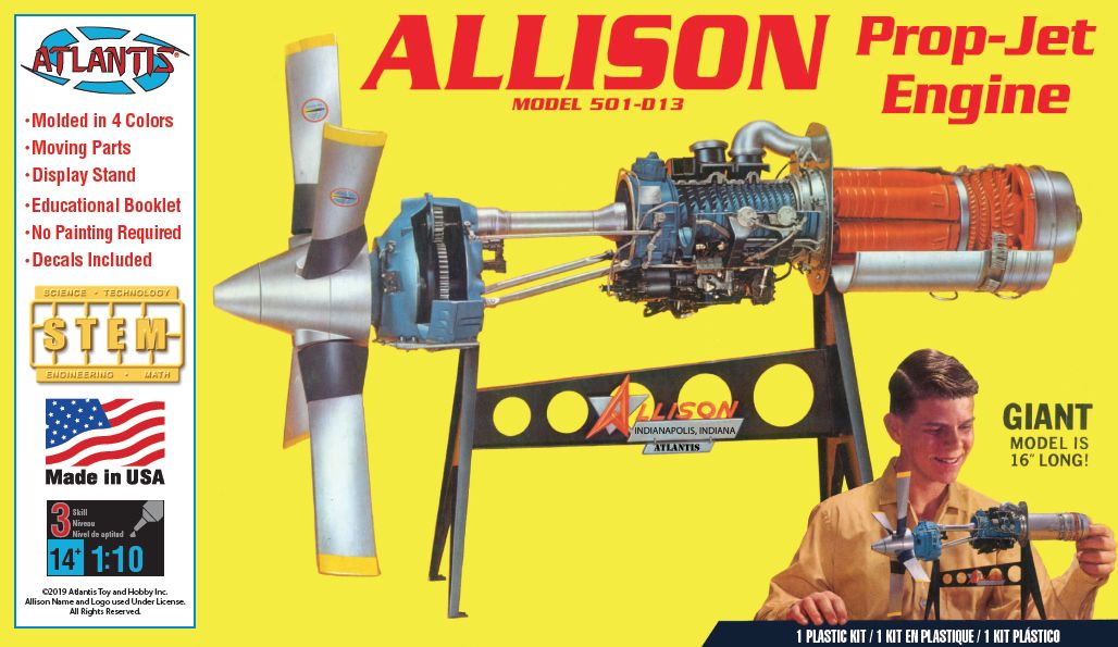 Atlantis Allison Prop Jet 501-D13 Engine - Click Image to Close