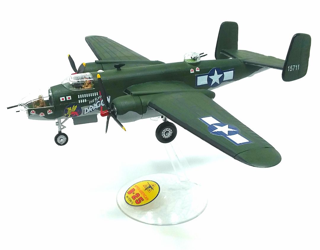 Atlantis B-25 Mitchell Bomber Flying Dragon with Swivel Stand - Click Image to Close