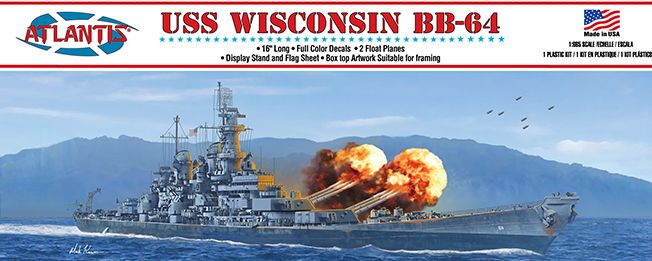 Atlantis USS Wisconsin BB-64 Battleship 16 Inch - Click Image to Close
