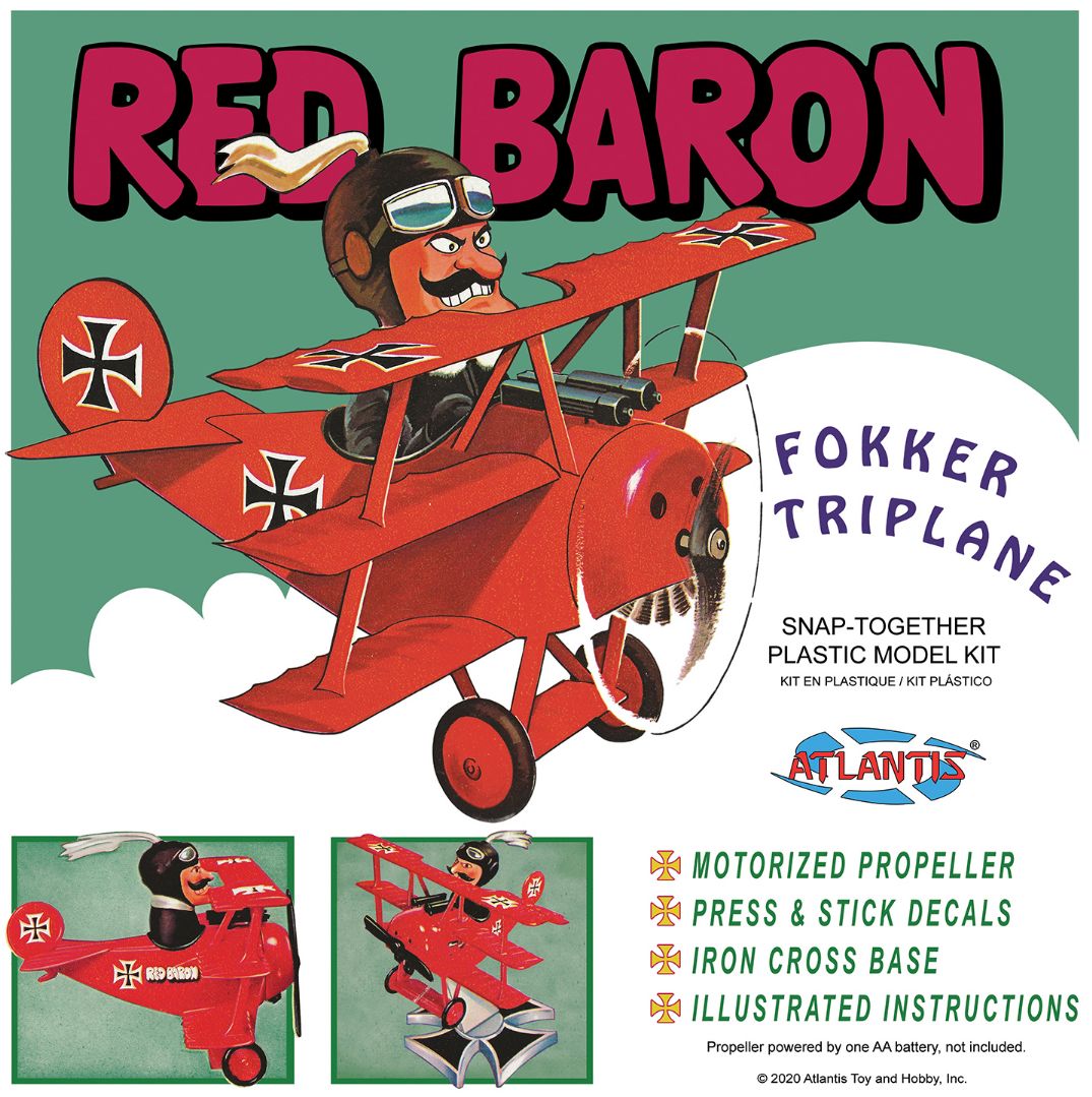 Atlantis Red Baron Fokker Tri Plane Snap