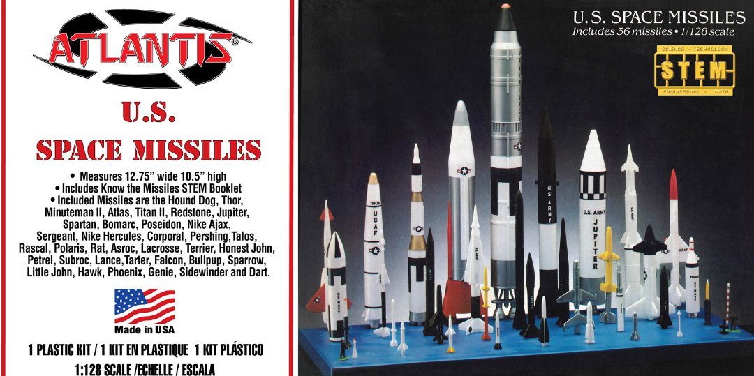 Atlantis 1/128 U.S. Space Missiles 36 Missiles