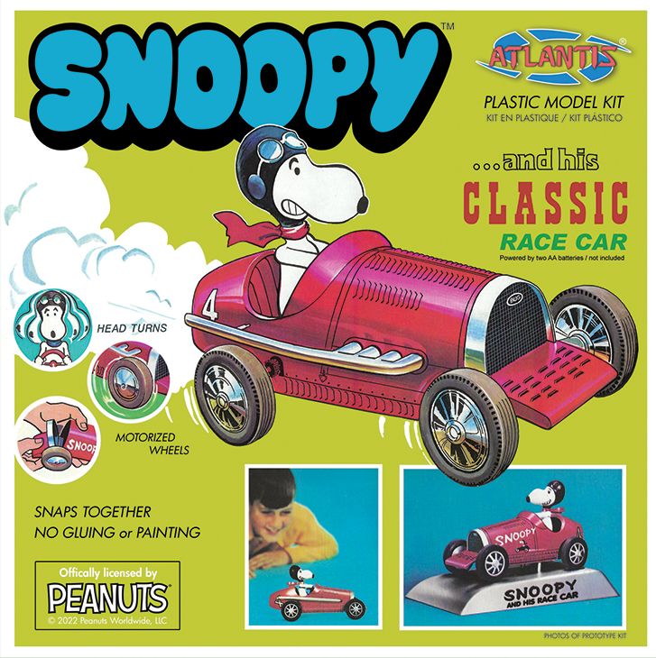 Atlantis Snoopy and his Race Car