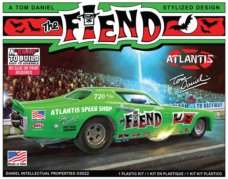 Atlantis 1/32 Snap Tom Daniel Fiend Funny Car - Click Image to Close