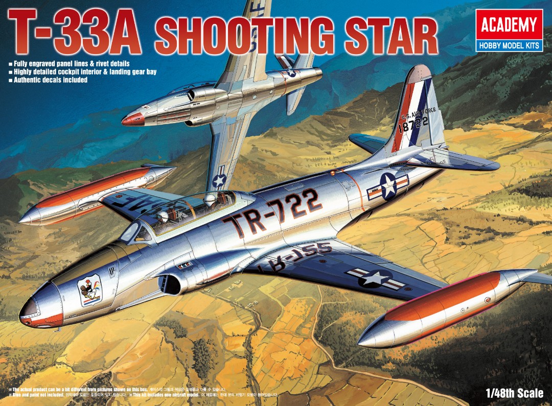 Academy 1/48 T-33A SHOOTINGSTAR - Click Image to Close