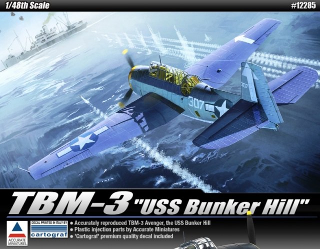 Academy 1/48 TBM-3"USS BUNKER HILL" - Click Image to Close