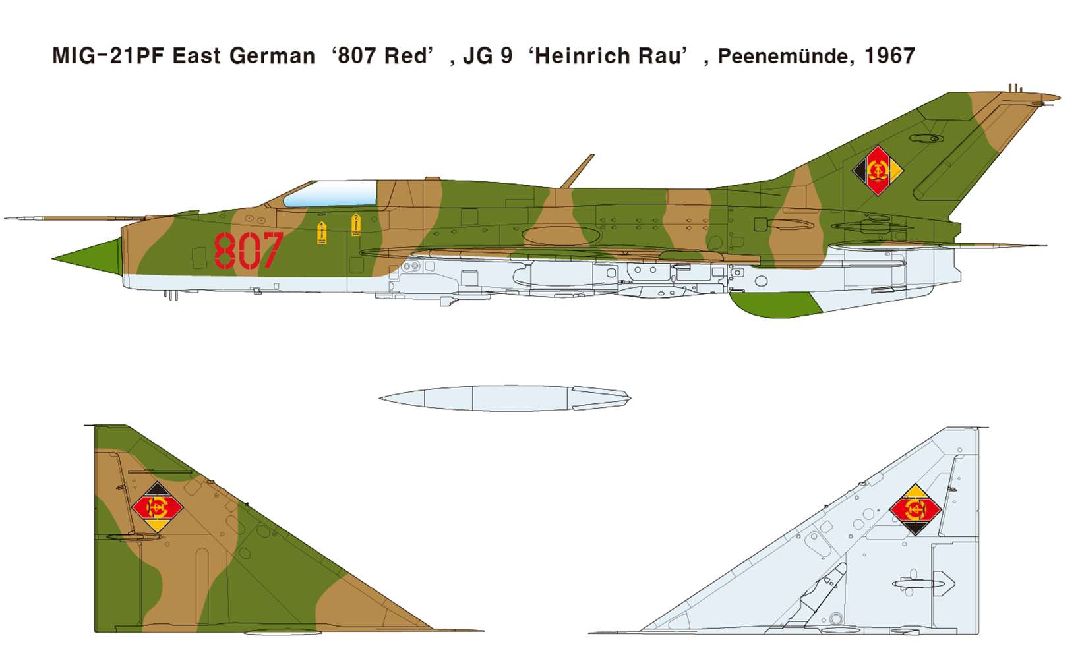 Academy 1/48 Russian Air Force MiG-21PF Fishbed-D - Click Image to Close