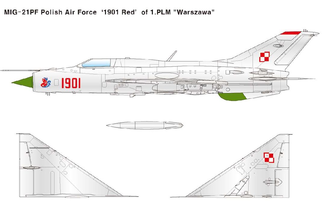 Academy 1/48 Russian Air Force MiG-21PF Fishbed-D - Click Image to Close