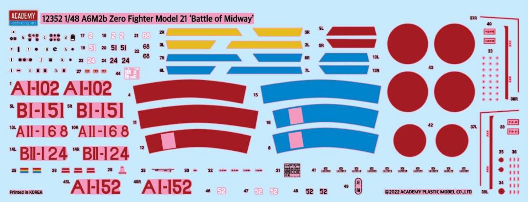 Academy 1/48 A6M2b Zero Fighter Model 21 "Battle of Midway"