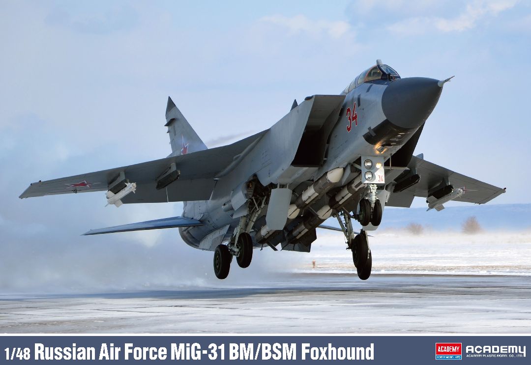 Academy 1/48 Russian Air Force MiG-31 BM/BSM Foxhound