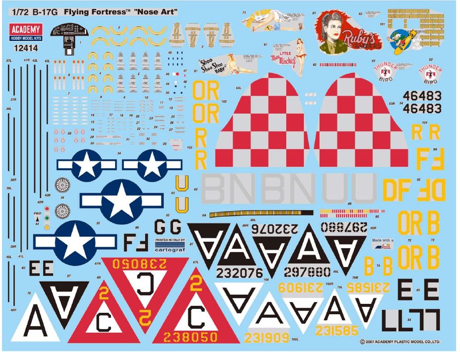 Academy 1/72 B-17G Flying Fortress “Nose Art” - Click Image to Close