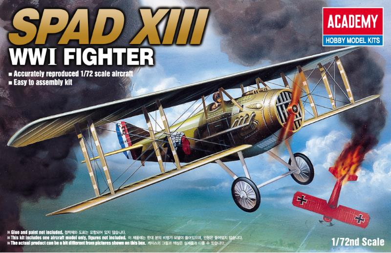 Academy 1/72 SPAD XIII WWI FIGHTER - Click Image to Close