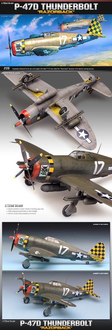 Academy 1/72 P-47D "RAZOR-BACK"