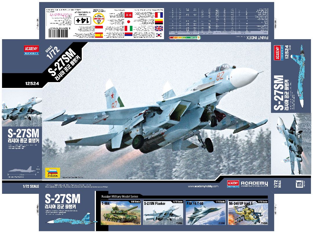 Academy 1/72 Russian Air Force Su-27 SM Flanker