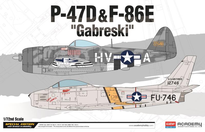 Academy 1/72 P-47D & F-86E "Gabreski" - Click Image to Close