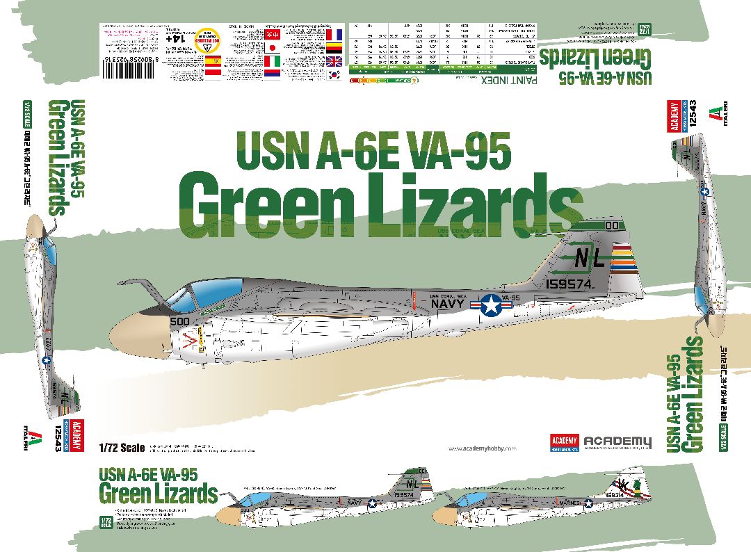 Academy 1/72 USN A-6E "VA-95 Green Lizards"