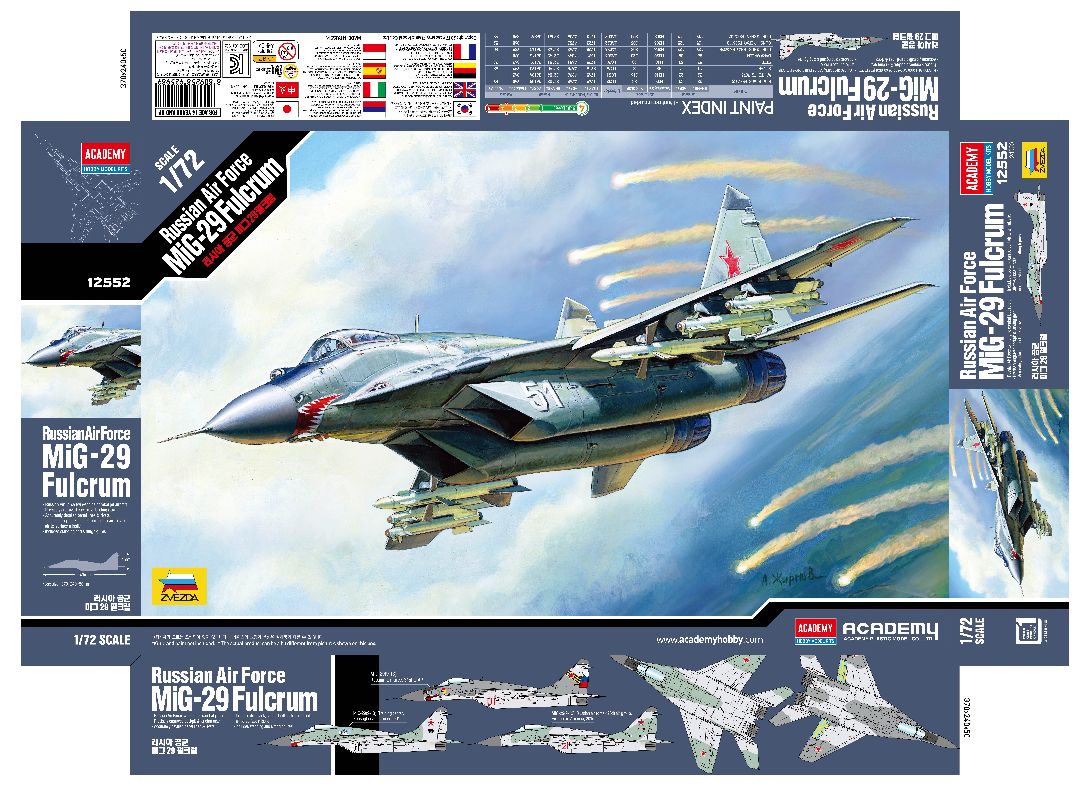 Academy 1/72 Russian Air Force Mig-29 Fulcrum