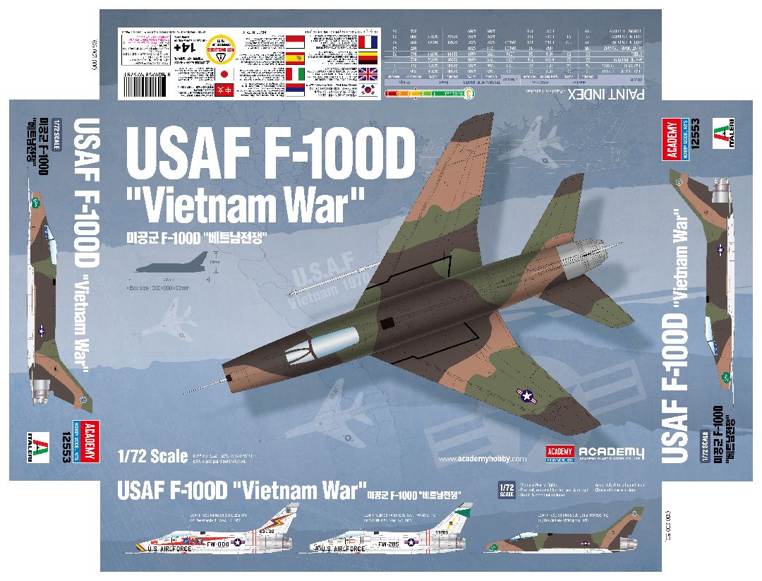 Academy 1/72 USAF F-100D "Vietnam War"