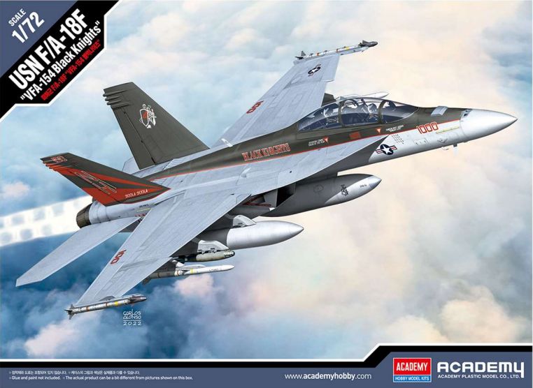 Academy 1/72 USN F/A-18F â€œVFA-154 Black Knightsâ€