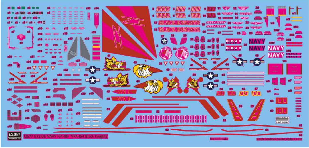 Academy 1/72 USN F/A-18F VFA-154 Black Knights
