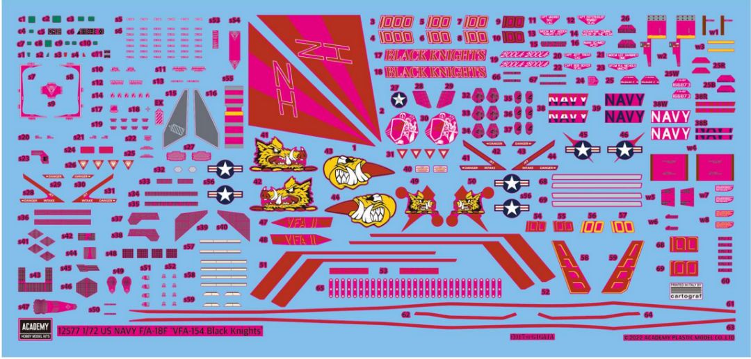 Academy 1/72 USN F/A-18F â€œVFA-154 Black Knightsâ€