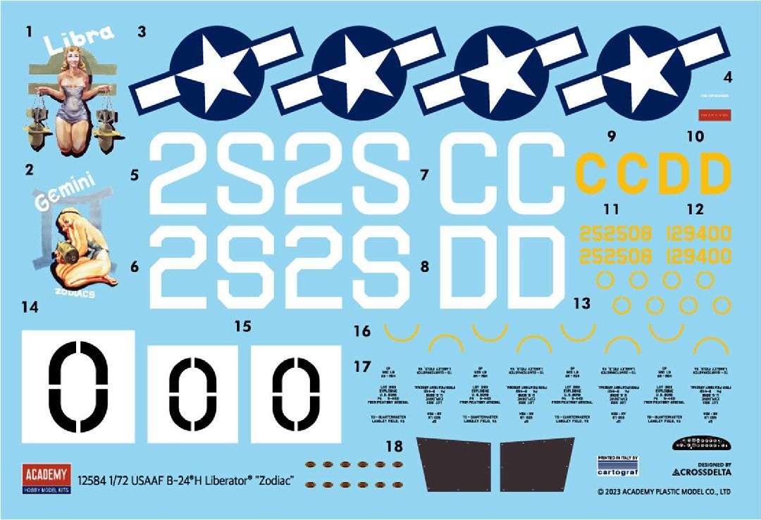 Academy 1/72 USAAF B-24H Liberator "Zodiac"