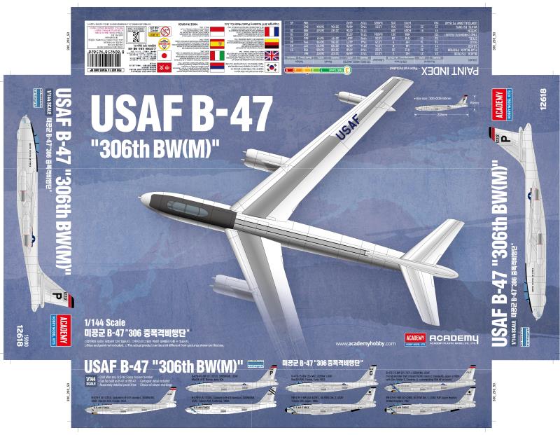 Academy 1/144 USAF B-47 - Click Image to Close