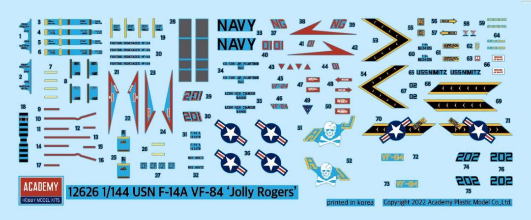 Academy 1/144 USN F-14A VF-84 "Jolly Rogers" - Click Image to Close