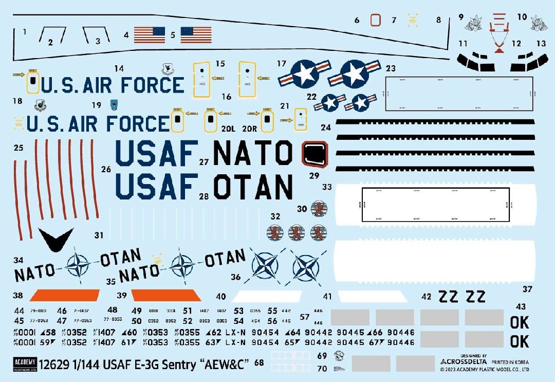 Academy 1/144 USAF E-3G Sentry "AEW&C" - Click Image to Close