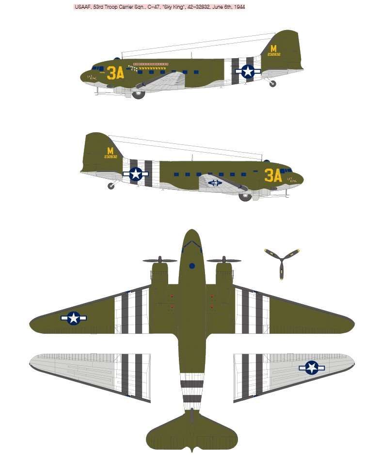 Academy 1/144 USAAF C-47 Skytrain - Click Image to Close