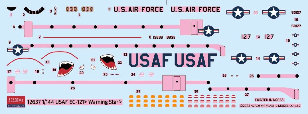 Academy 1/144 USAF EC-121 Warning Star from Minicraft tooling - Click Image to Close