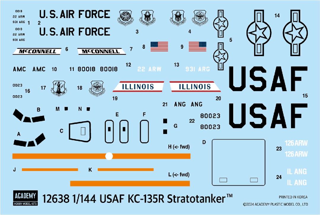 Academy 1/144 USAF KC-135R Stratotanker