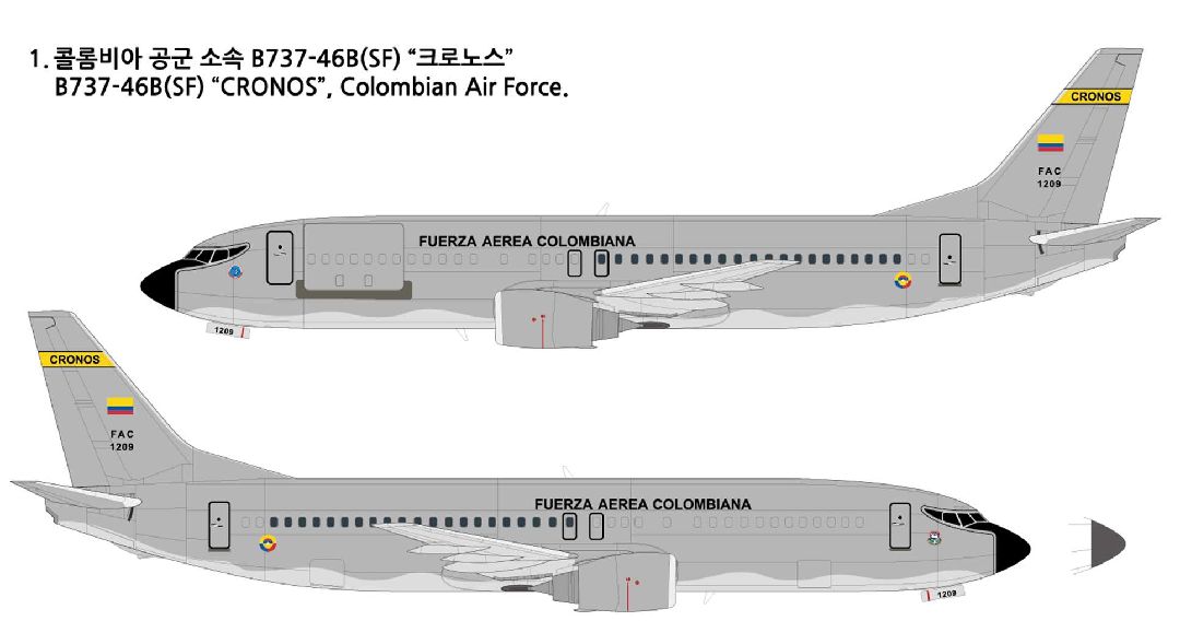 Academy 1/144 Boeing 737 "Colombian Air Force"