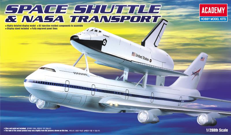 Academy 1/288 SHUTTLE & 747 CARRIER - Click Image to Close
