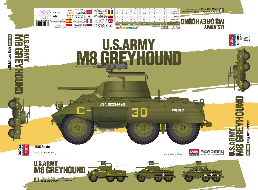 Academy 1/35 US.ARMY M8 GREYHOUND