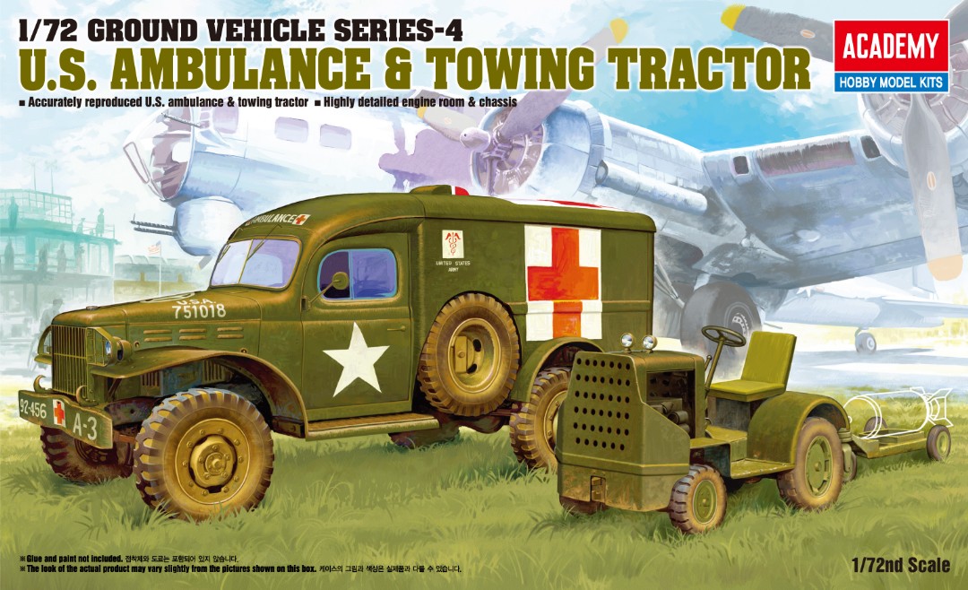 Academy 1/72 US AMBULANCE & TRACTOR - Click Image to Close