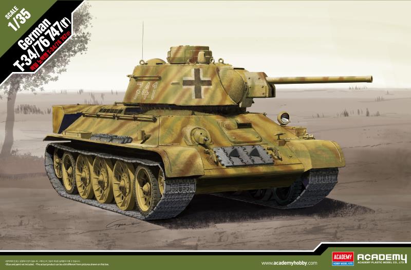 Academy 1/35 German T-34/76 747 (r) - Click Image to Close