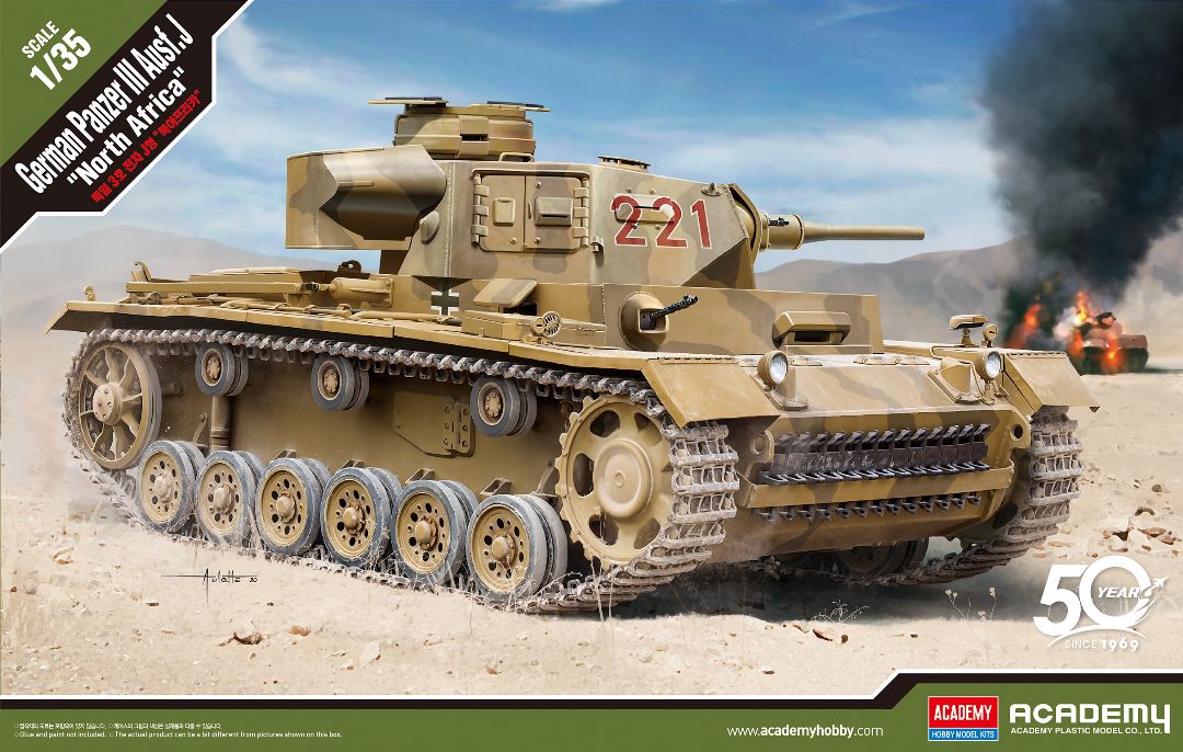 Academy 1/35 German Panzer III Ausf.J "North Africa" - Click Image to Close