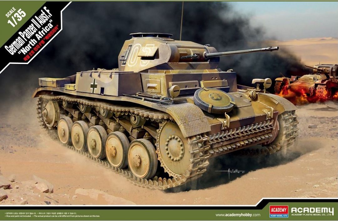 Academy 1/35 German Panzer II Ausf.F "North Africa" - Click Image to Close