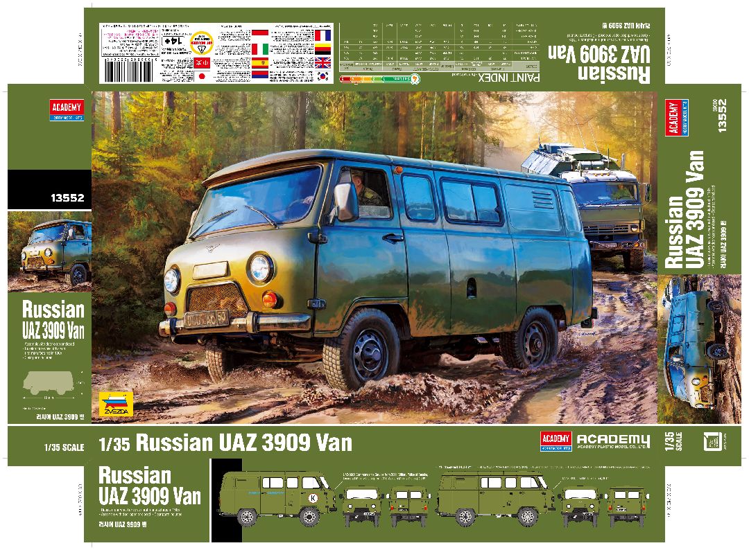 Academy 1/35 Russian UAZ 3909 Van