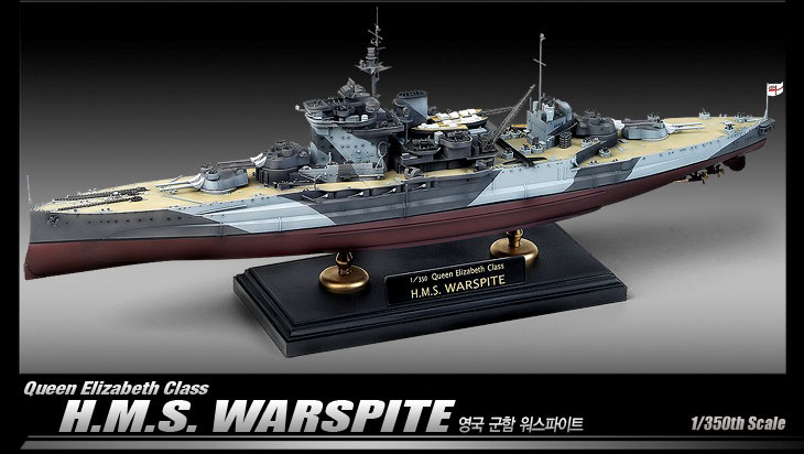 Academy 1/350 QUEEN ELIZABETH CLASS "H.M.S.WARSPITE" - Click Image to Close