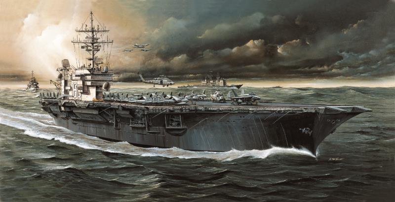 Academy 1/800 U.S.S. CVN-63 KITTY HAWK - Click Image to Close