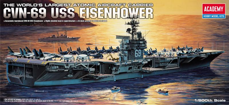 Academy 1/800 U.S.S. CVN-69 EISENHOWER - Click Image to Close