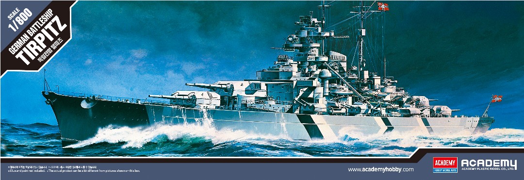 Academy 1/800 Battleship Tirpitz - Click Image to Close
