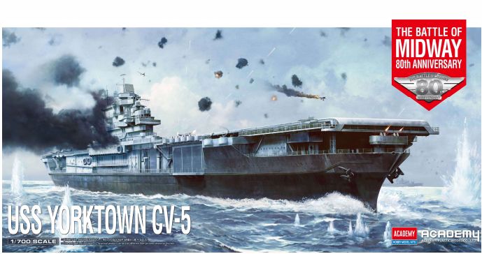 Academy 1/700 USS Yorktown CV-5 "Battle of Midway"